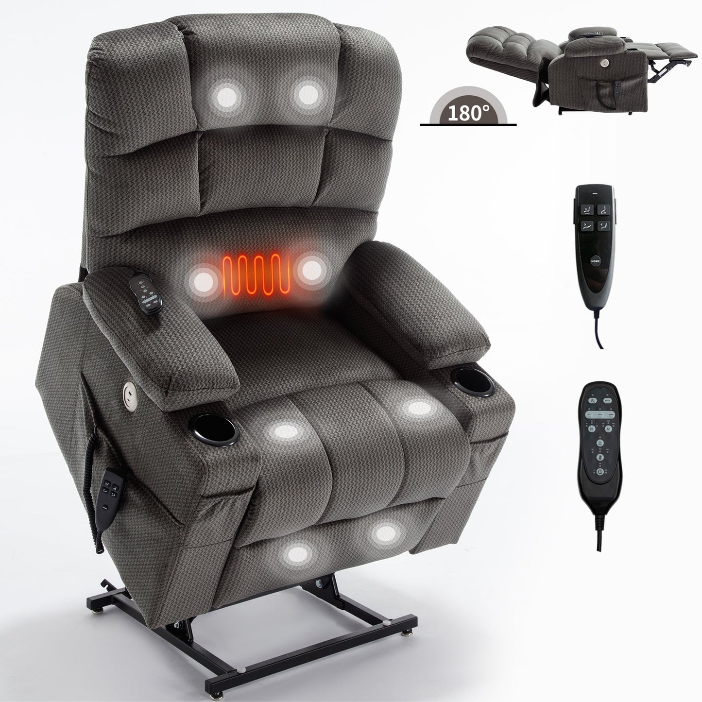 Mondawe Dual Motor Infinite Position Power Lift Recliner Chair