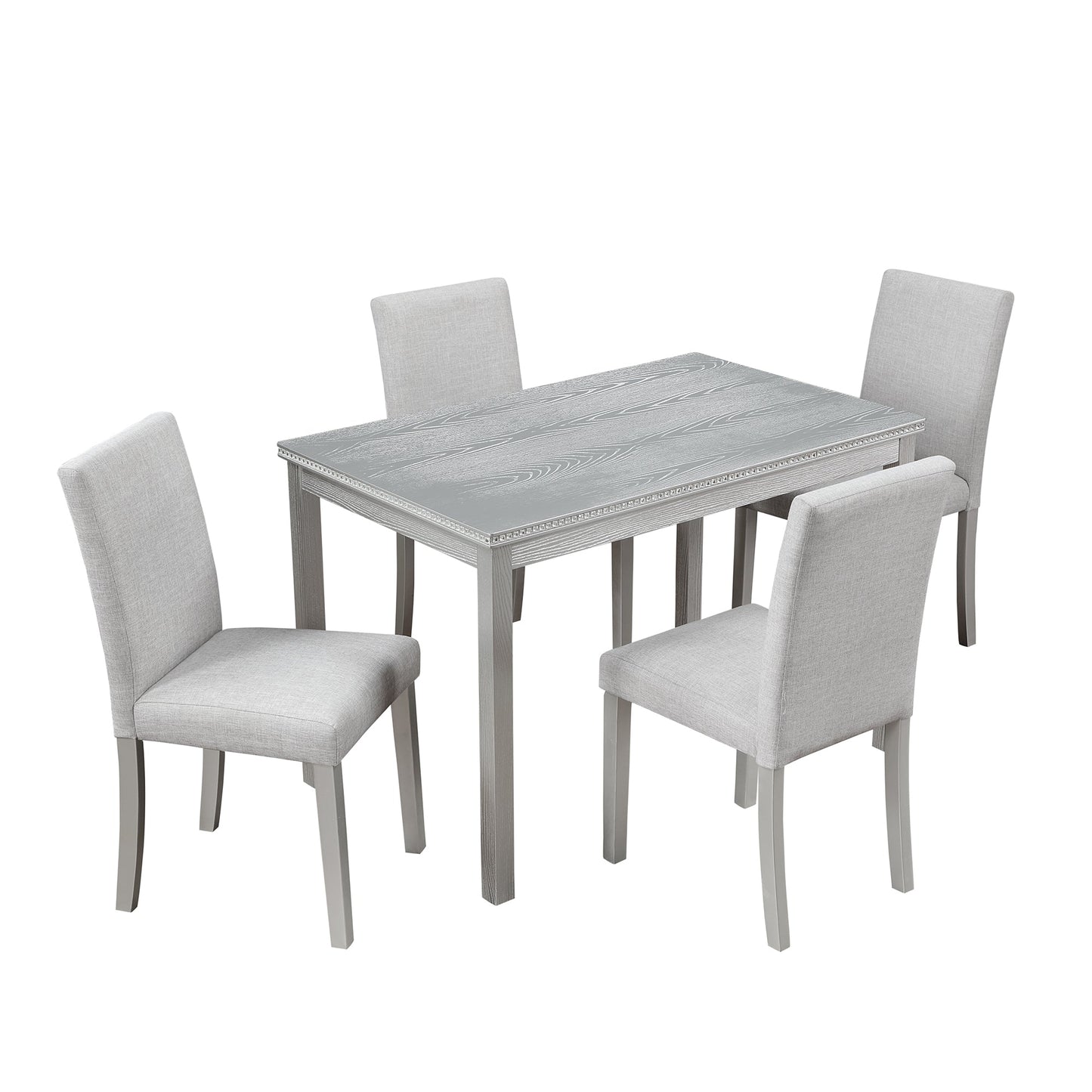 Mondawe-5-Piece-Dining-Table-Set-Rectangular-Table-With-Crystal-Decoration-And-4-Cushioned-Chairs