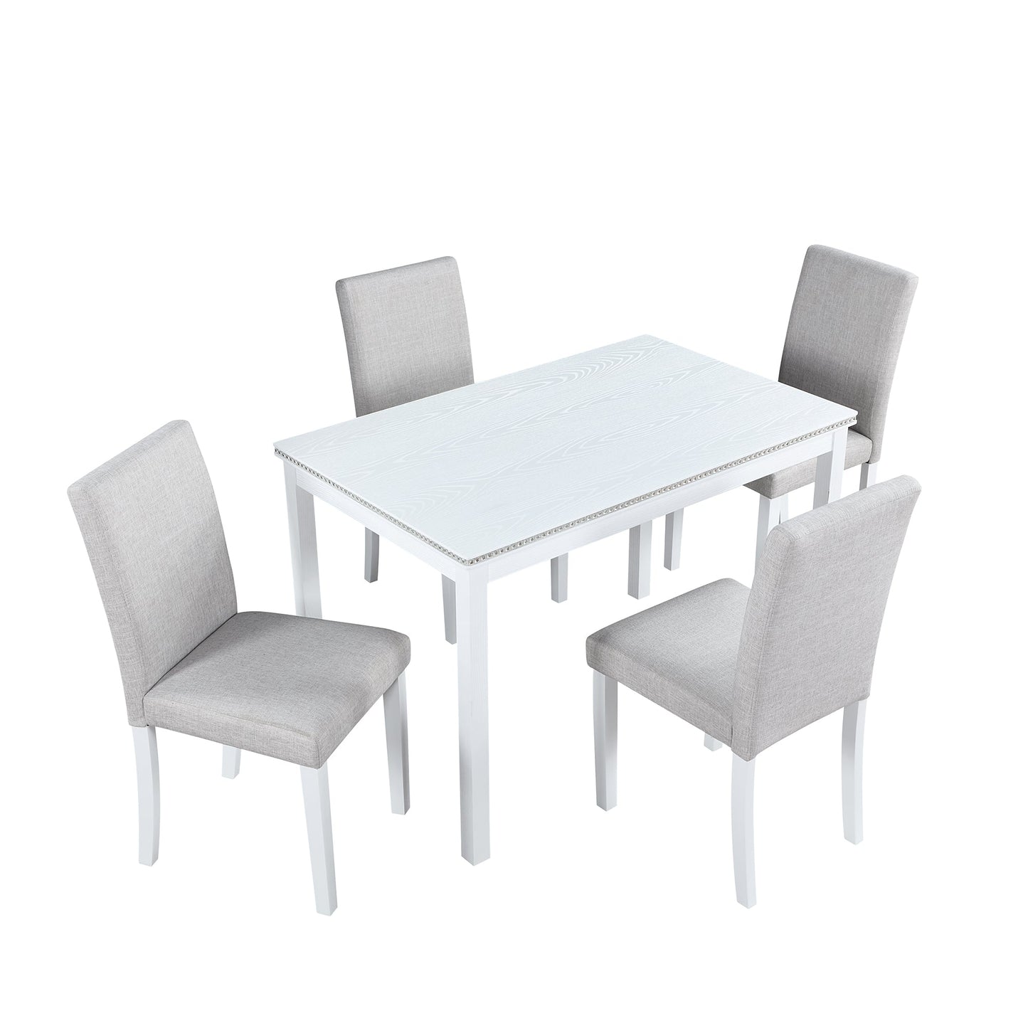 Mondawe-5-Piece-Dining-Table-Set-Rectangular-Table-With-Crystal-Decoration-And-4-Cushioned-Chairs