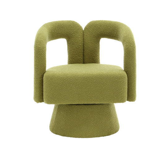 Mondawe Green 360 Degree Swivel Cuddle Barrel Accent Chairs for Living Room