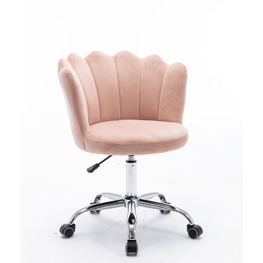 Mondawe Pink Swivel Shell Chair for Living Room/Bed Room, Modern Leisure office Chair Pink