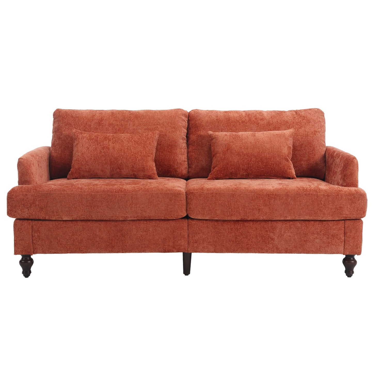 Mondawe Mid Century Chenille Fabric Loveseat Sofa, 2-Seat Upholstered Modern Couch