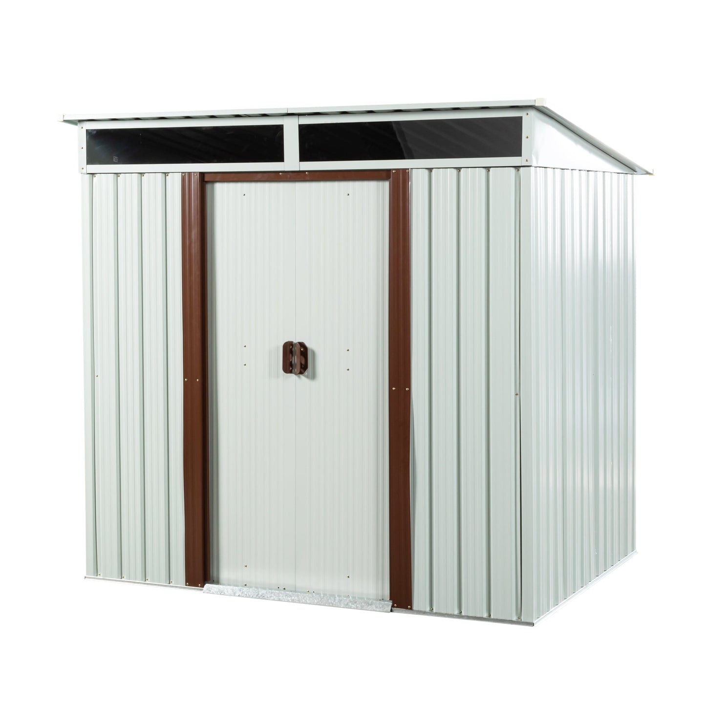 Mondawe 6ft x 5ft Outdoor Metal Storage Shed White