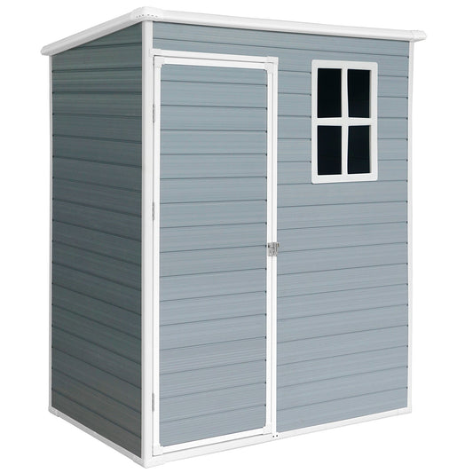 Mondawe 5x3ft Resin Outdoor Storage Shed Kit-Perfect to Store Patio Furniture,Grey