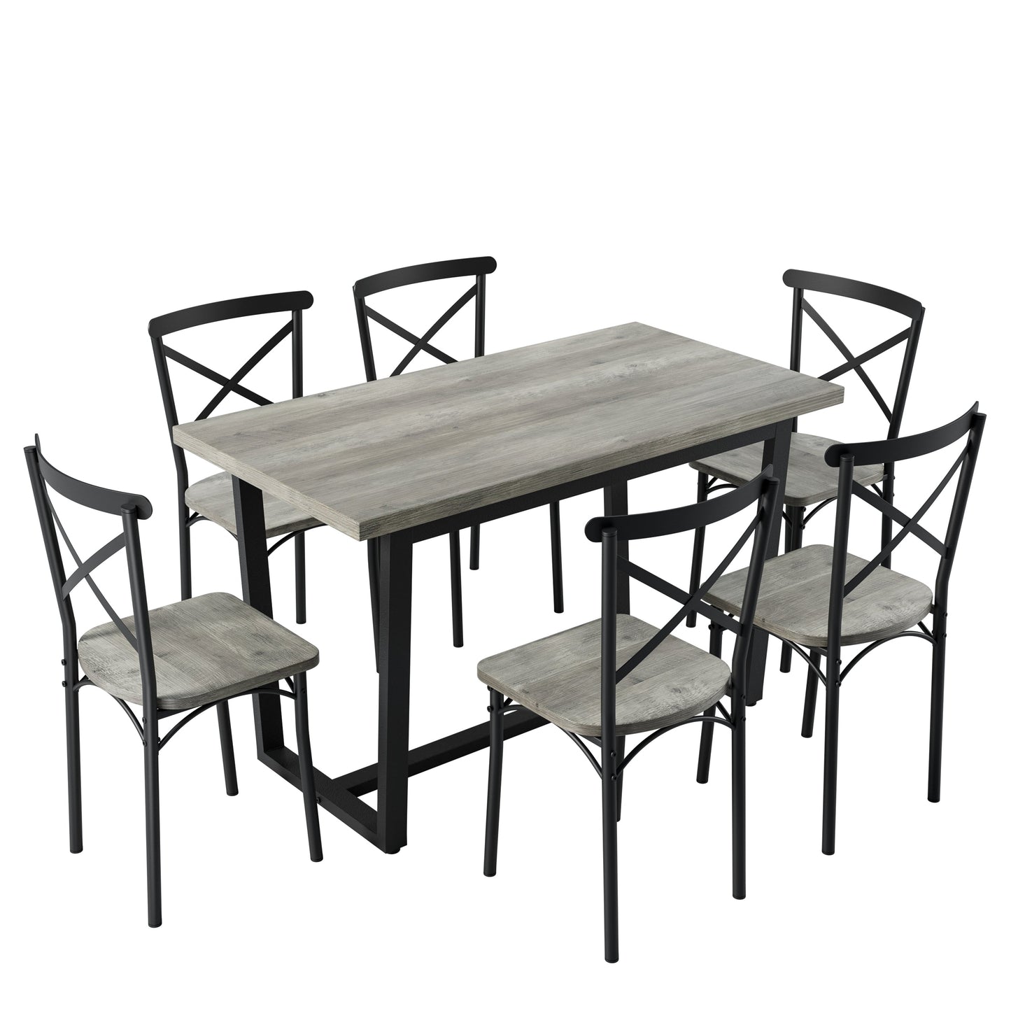 Mondawe 7-Piece Set Table And Chairs,Stylish And Practical,Suitable For Various Home Environments