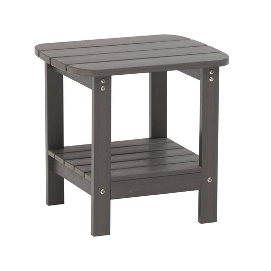 MONDAWE Outdoor Side Table HDPE Adirondack Table Patio Side Table Weather Resistant Small Outdoor Table