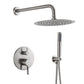 mondawe 10 inch round bathroom shower combo set 5 color