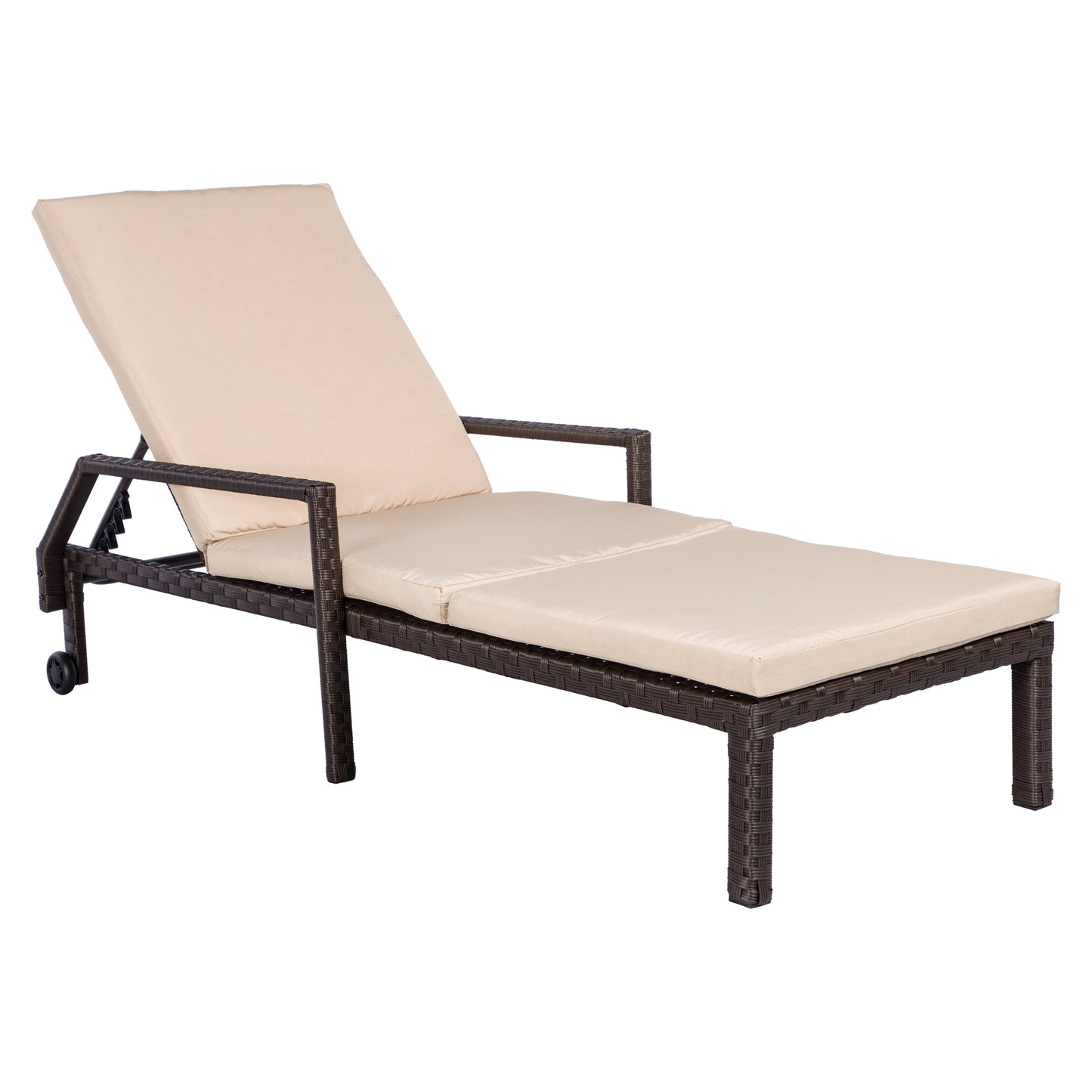 MONDAWE Adjustable Patio Outdoor Chaise Lounge Chair Set with Polyester Cushions Garden