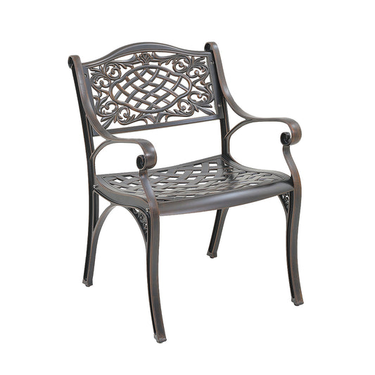 MONDAWE Cast Aluminum Stationary Dining Chairs Outdoor Dining Armchair£¨Set of 2£©