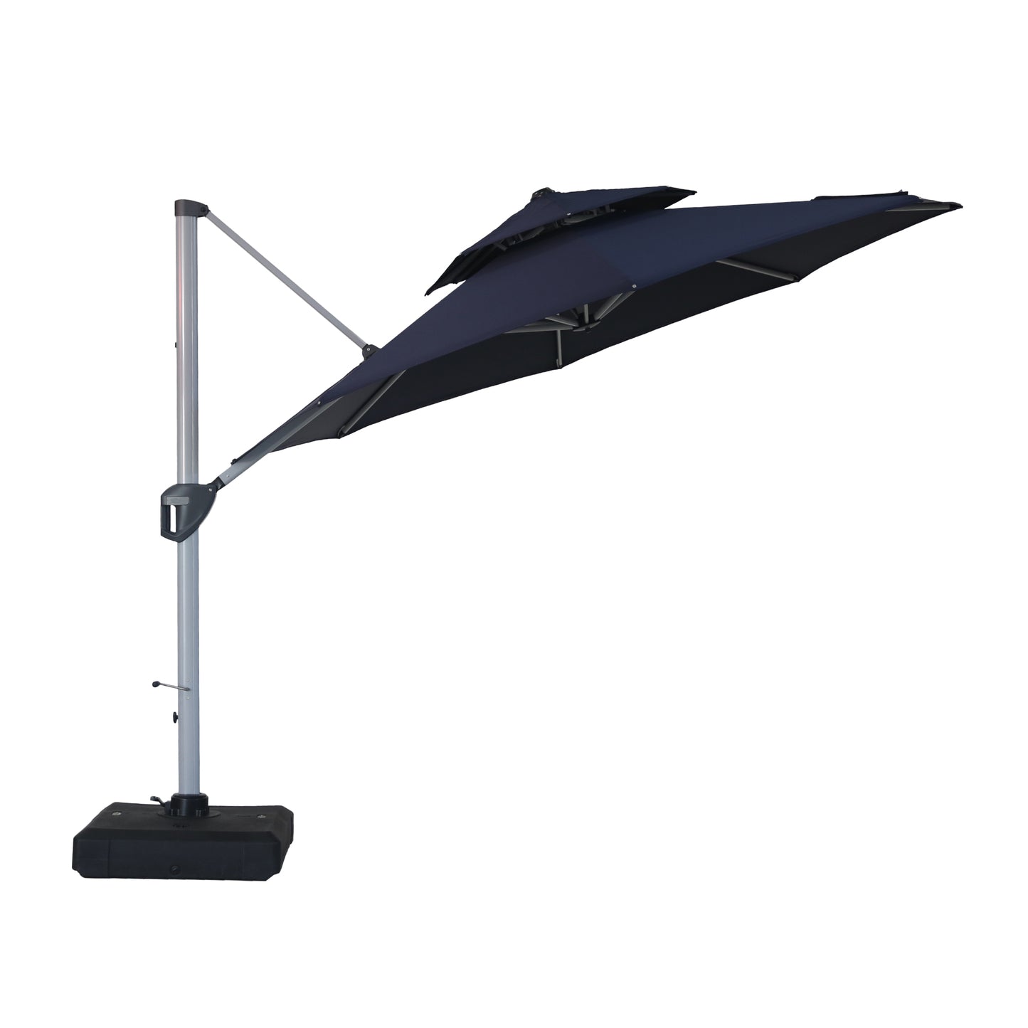 MONDAWE 11 ft Octagon Patio Cantilever Umbrella and Base Included