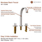 Waterfall Basin Faucet in Black/Nickel Brushed/Brushed Gold