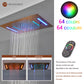 Mondawe Luxury 4-Way Thermostatic Shower System with LED and Music Player