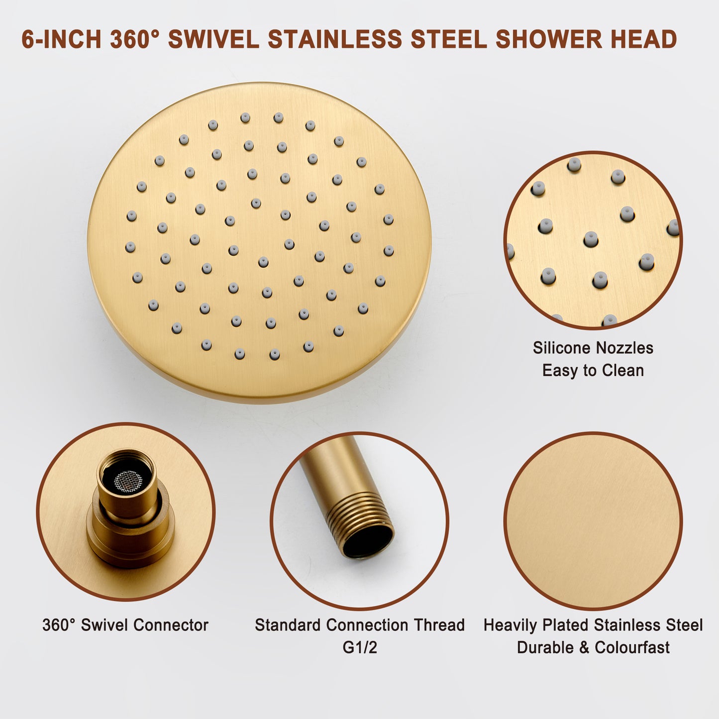 Mondawe Pressure Balanced 3-Spray Patterns 12 in. Ceiling Mounted Rainfall Dual Shower Heads with Handheld