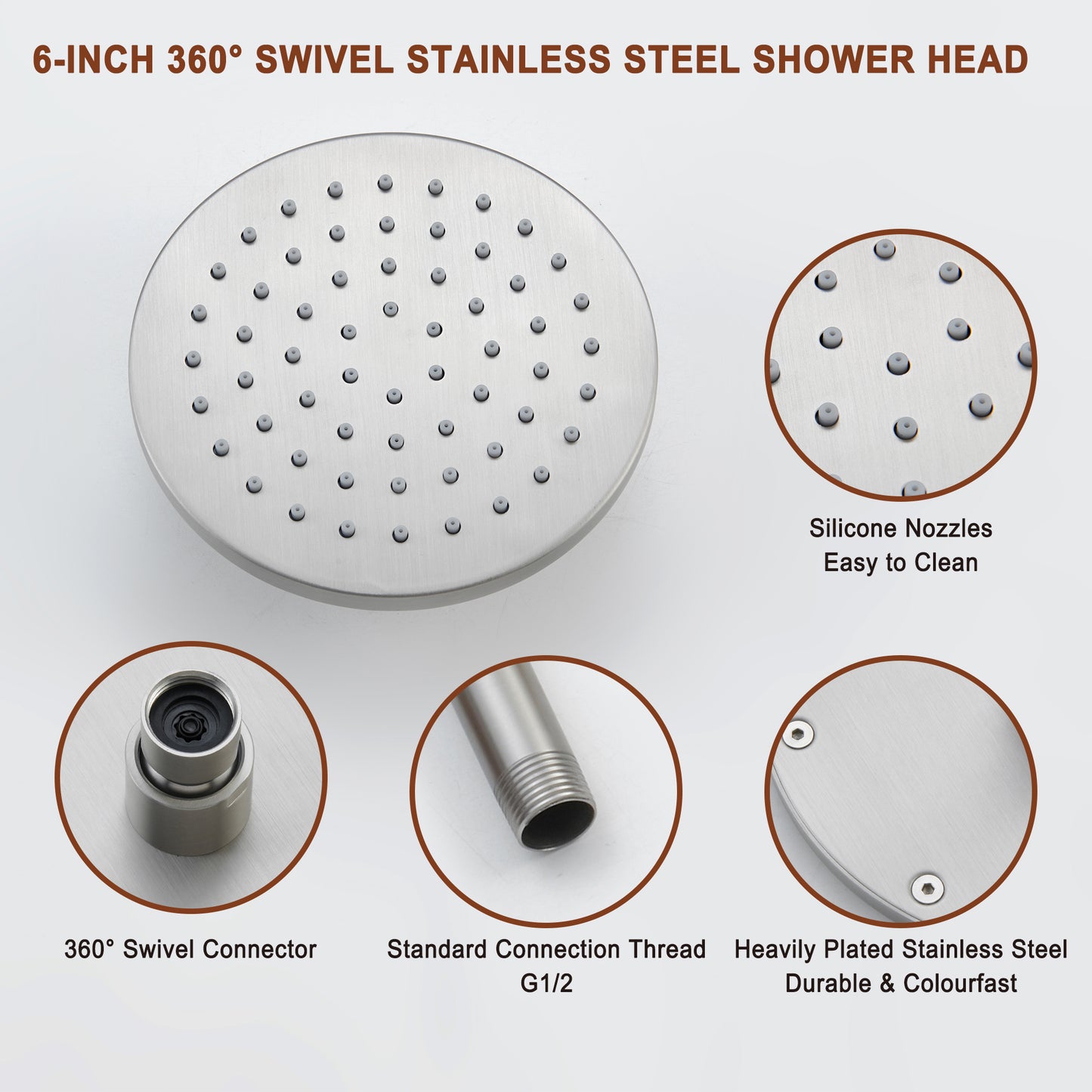 Mondawe Pressure Balanced 3-Spray Patterns 12 in. Ceiling Mounted Rainfall Dual Shower Heads with Handheld