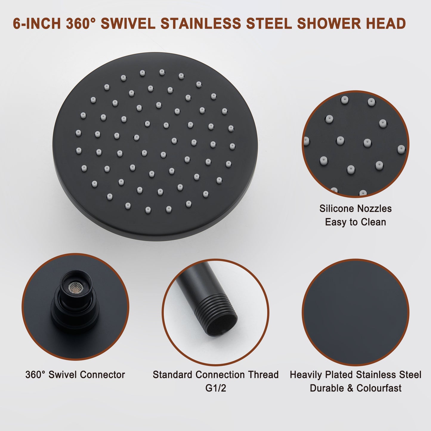 Mondawe Pressure Balanced 3-Spray Patterns 12 in. Ceiling Mounted Rainfall Dual Shower Heads with Handheld