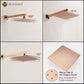 Mondawe 2 Functions Wall Mount Square Complete Shower System with 2.5 GPM 10 in Black/Rose Gold