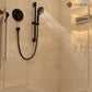 Mondawe Retro Series 2-Spray Patterns with 1.8 GPM 8 in. Rain Wall Mount Dual Shower Heads with Handheld and Spout in Brushed Nickel/ Black/ Bronze/Brushed Gold