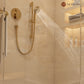 Mondawe Retro Series 2-Spray Patterns with 1.8 GPM 8 in. Rain Wall Mount Dual Shower Heads with Handheld and Spout in Brushed Nickel/ Black/ Bronze/Brushed Gold