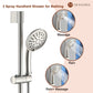 Mondawe Retro Series 2-Spray Patterns with 1.8 GPM 8 in. Rain Wall Mount Dual Shower Heads with Handheld and Spout in Brushed Nickel/ Black/ Bronze/Brushed Gold
