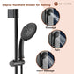 Mondawe Retro Series 2-Spray Patterns with 1.8 GPM 8 in. Rain Wall Mount Dual Shower Heads with Handheld and Spout in Brushed Nickel/ Black/ Bronze/Brushed Gold