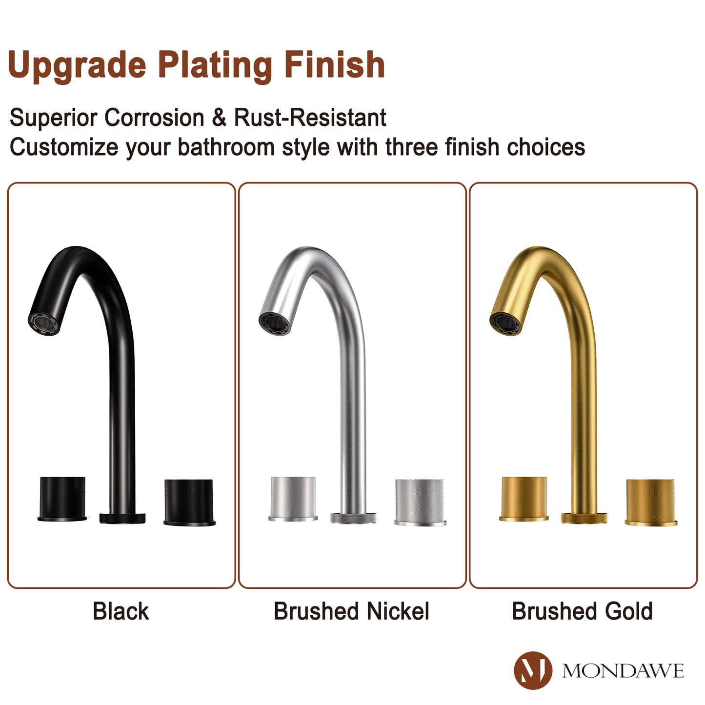 Basin Faucet in Brushed Nickel /Black/Brushed Gold