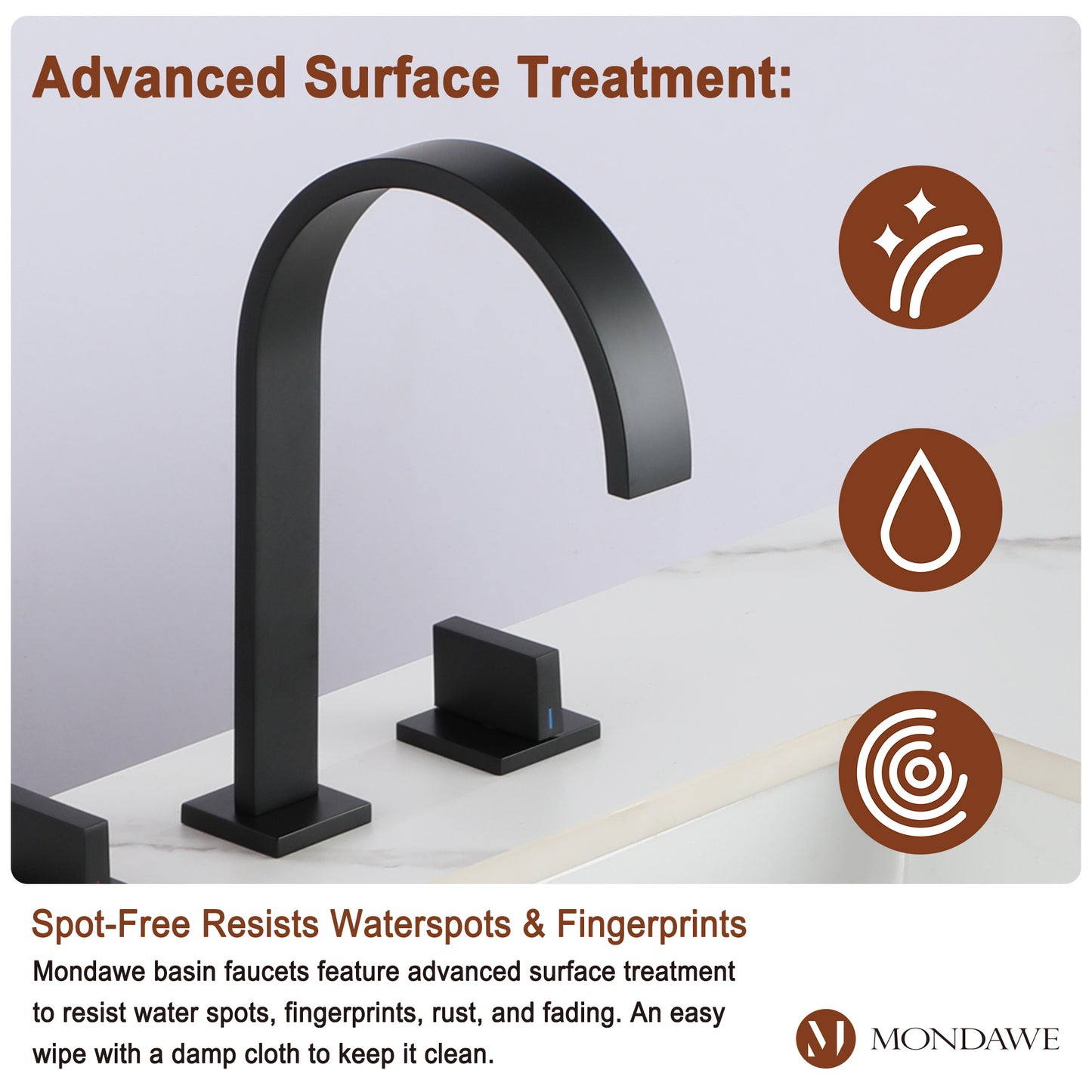 Waterfall Basin Faucet in Black/Nickel Brushed/Brushed Gold