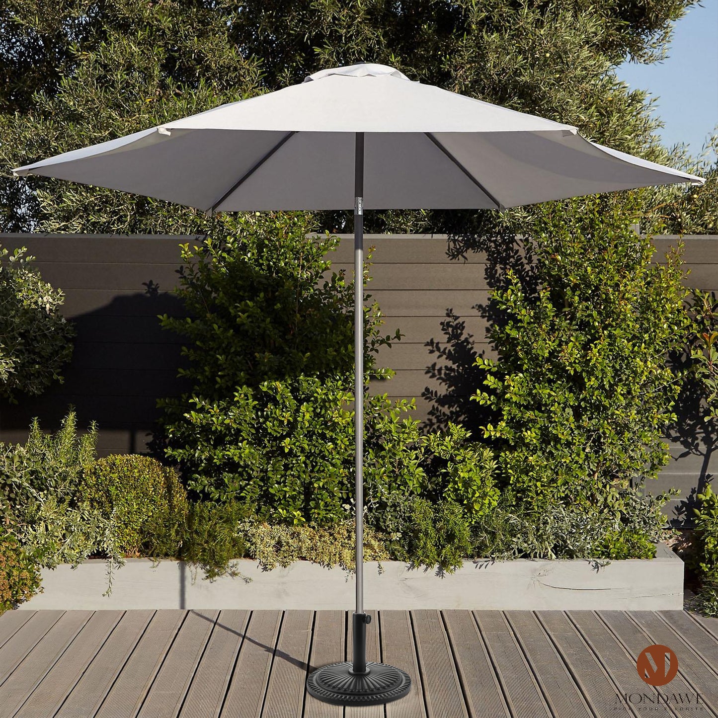 Mondawe 18-in Diameter Heavy Duty Round Antiqued Patio Umbrella Base