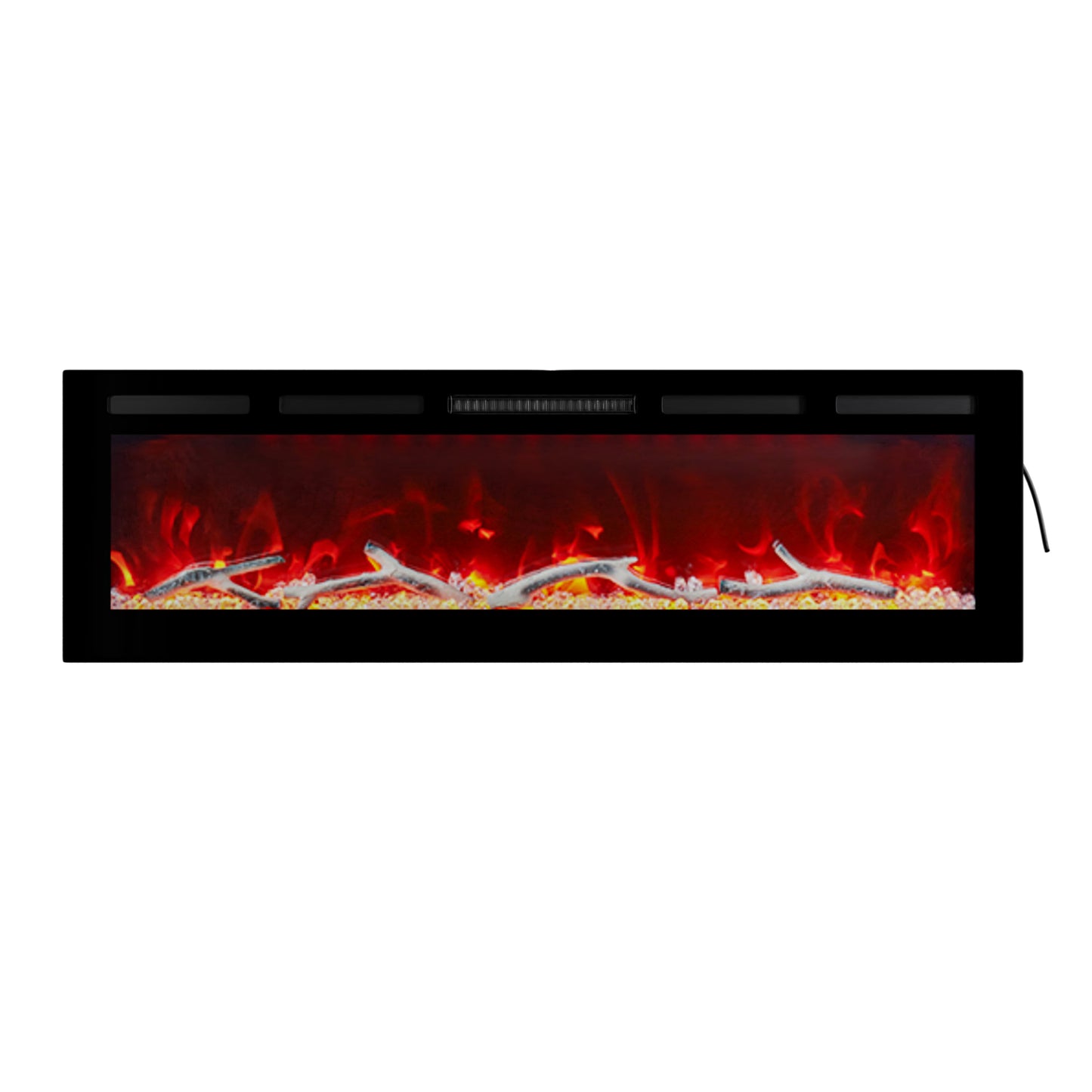 Mondawe 4780 BTU Wall-Mounted Recessed Electric Fireplace with Remote Control Adjustable Flame Color & Temperature Setting